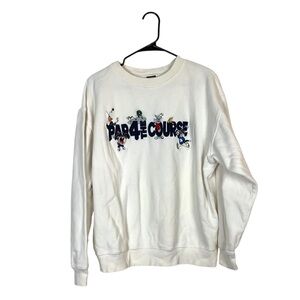 Vintage Warner bros looney tunes par 4 the course sweatshirt golf